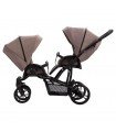 Bebetto42 Sport 21 White/Graphite/Black Frame, Double pushchair For Twins 2in1 / 3in1 / 4in1