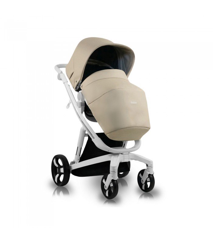 Ibebe ISTOP ECO Leather WHITE Frame IS16 BEIGE Travel System 2in1 / 3in1 / 4in1