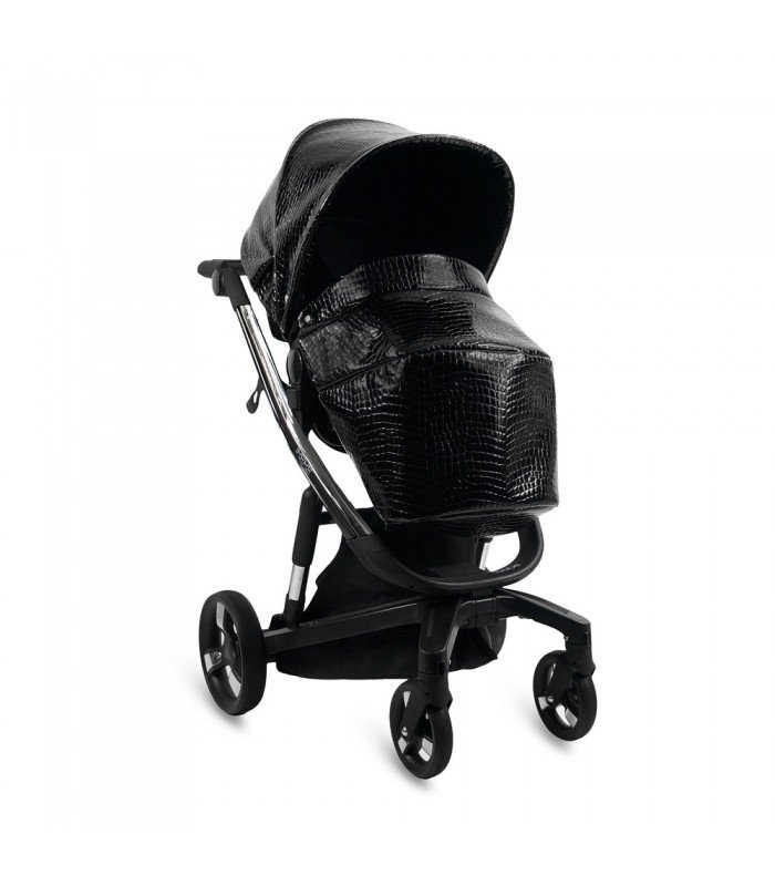 Ibebe ISTOP Eco Leather IS25 Black CHROM Travel System 2in1 / 3in1 / 4in1