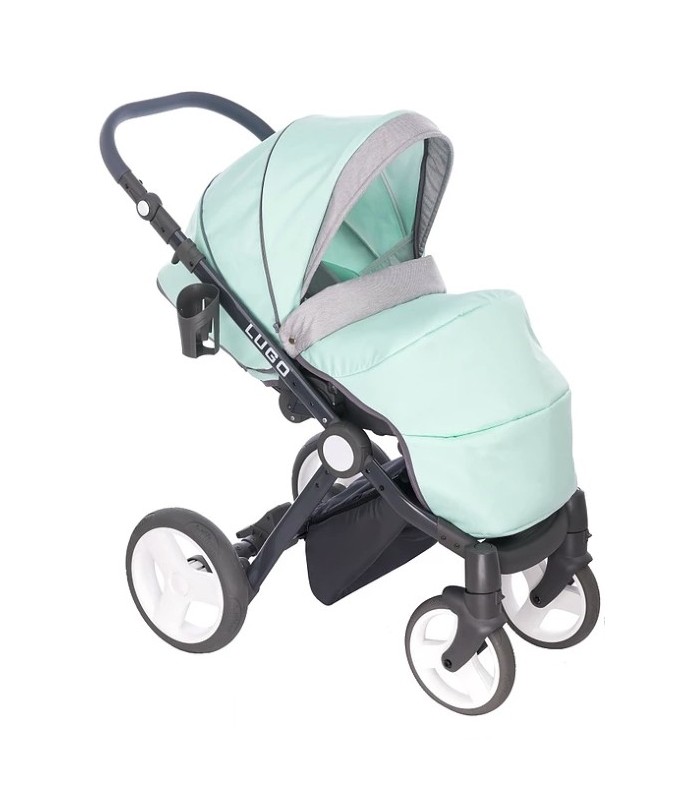 Lugo L04 Mint-Grey-Black Fabric Travel System 2in1 / 3in1 / 4in1