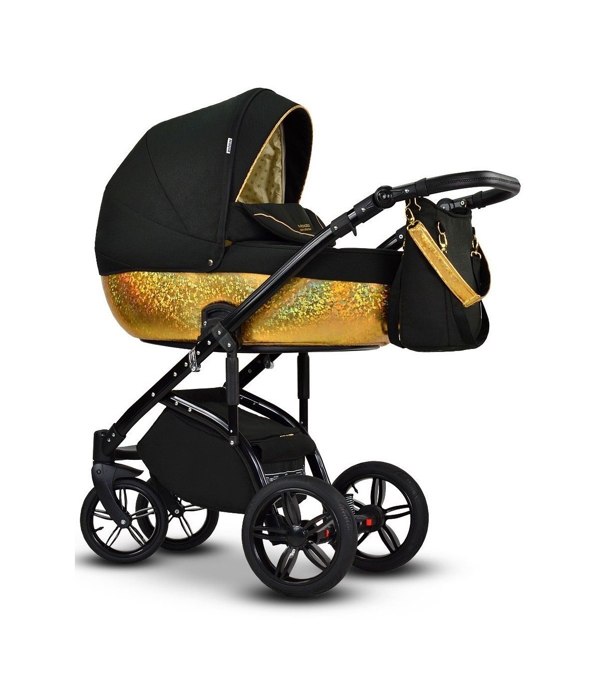 black and gold travel system