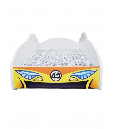 Racing Car Bed Toddler TAXI + mattress + pillow