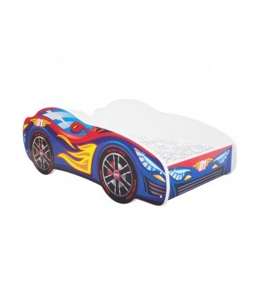 Racing Car Bed Toddler RED-BLUE + mattress + pillow