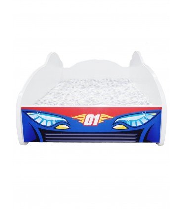 Racing Car Bed Toddler RED-BLUE + mattress + pillow