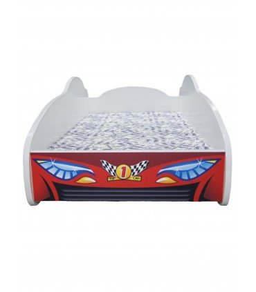 Racing Car Bed Toddler RED + mattress + pillow