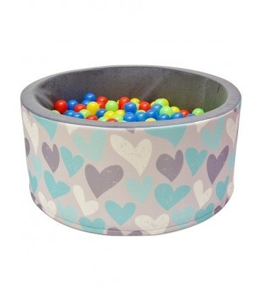 Kinderball Pool FUN Grey-Hearts