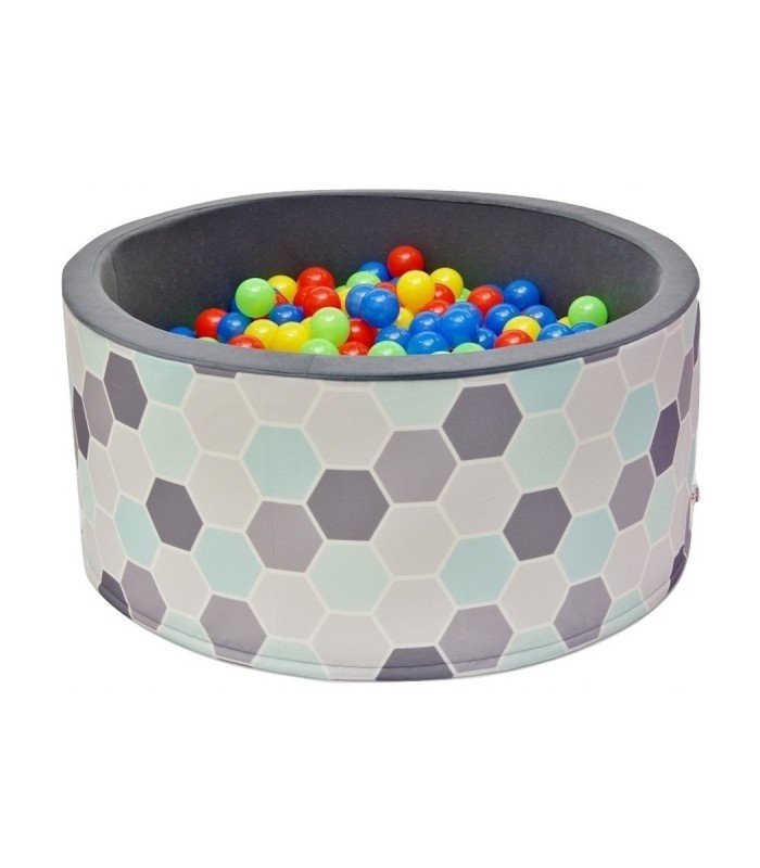 Piscine à balles pour enfants FUN Grey-Hexagons