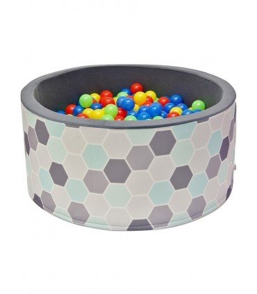 Children's Ball Pool FUN Grey-Hexagons