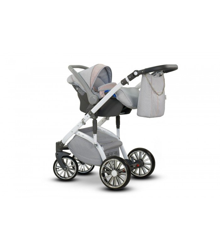 Mau 03 Gold-Grey Leatherette + Fabric Travel System 2in1 / 3in1 / 4in1