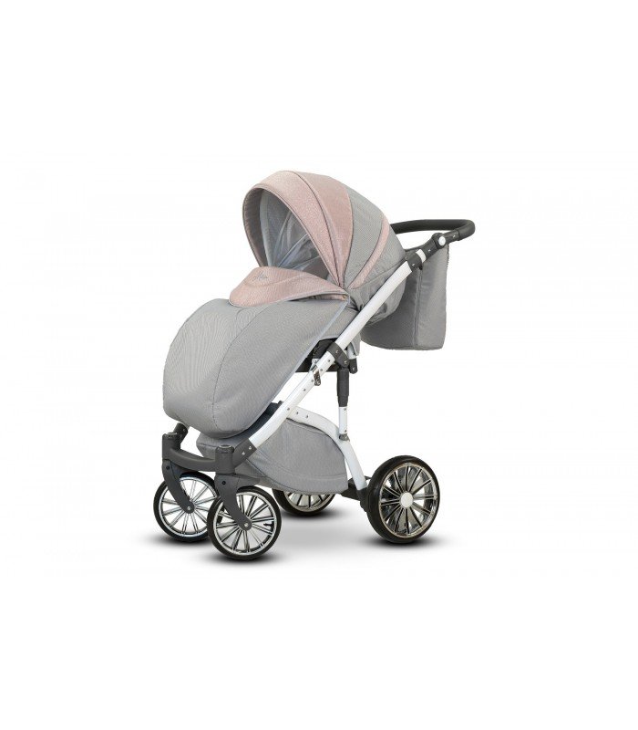 Mau 03 Gold-Grey Leatherette + Fabric Travel System 2in1 / 3in1 / 4in1